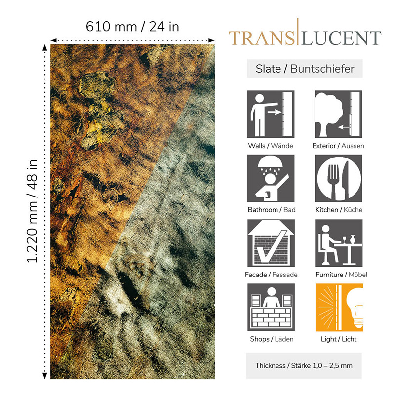 Φλούδες Εύκαμπτης Πέτρας Translucent - Acrobaleno COLORE NEW